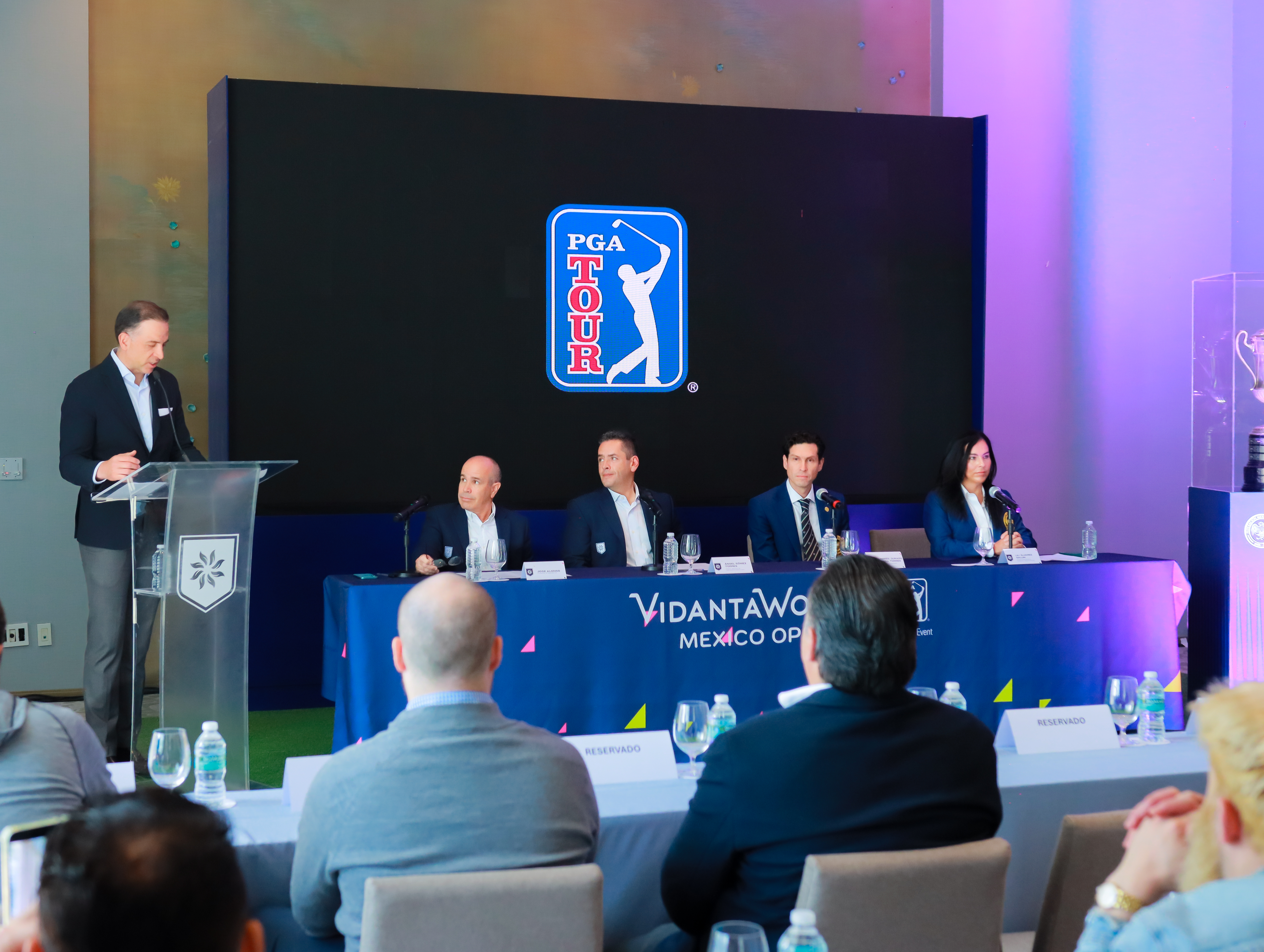 Conferencia de prensa de VidantaWorld Mexico Open en Nuevo Nayarit junto con FMG