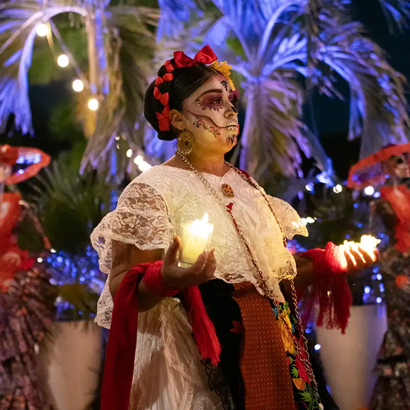 Día de Muertos Procession at Havana Moon beach to Salum