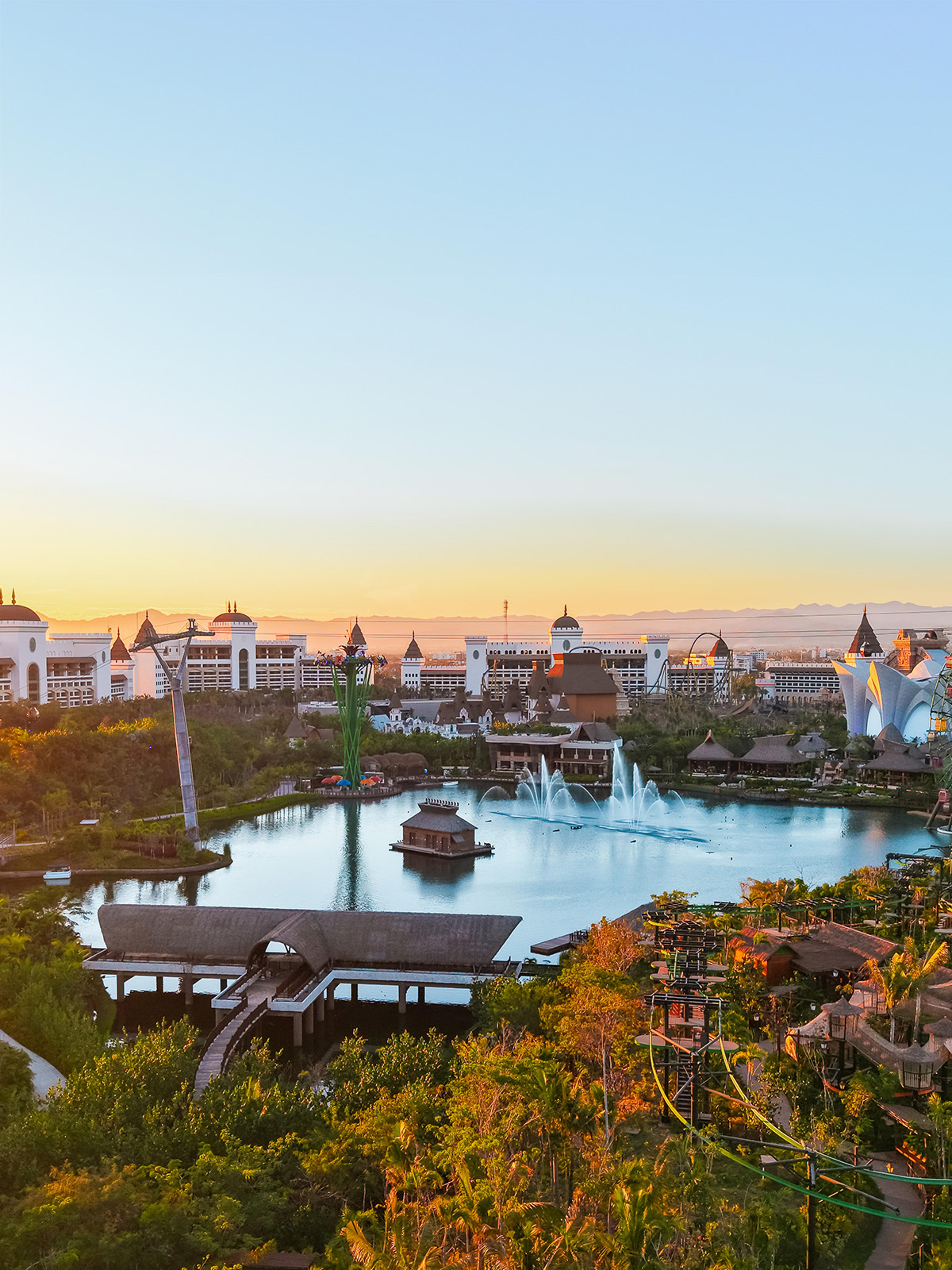Instalaciones del parque temático BON y resort VidantaWorld en Nuevo Nayarit