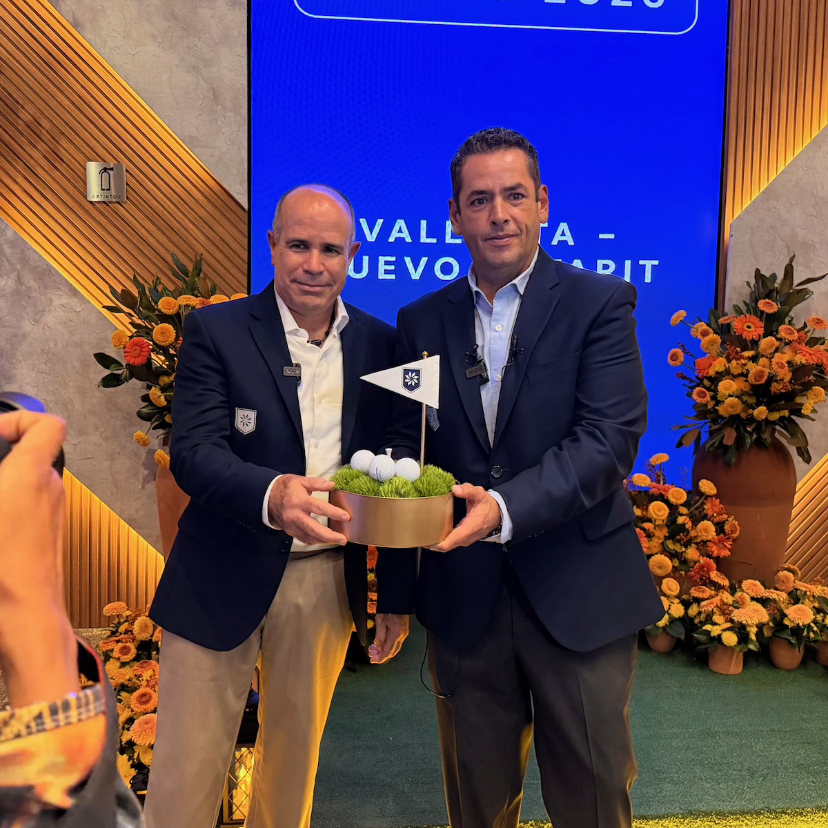 Jose Alonso y Angel Gomez en la conferencia de prensa del VidantaWorld Mexico Open 2026
