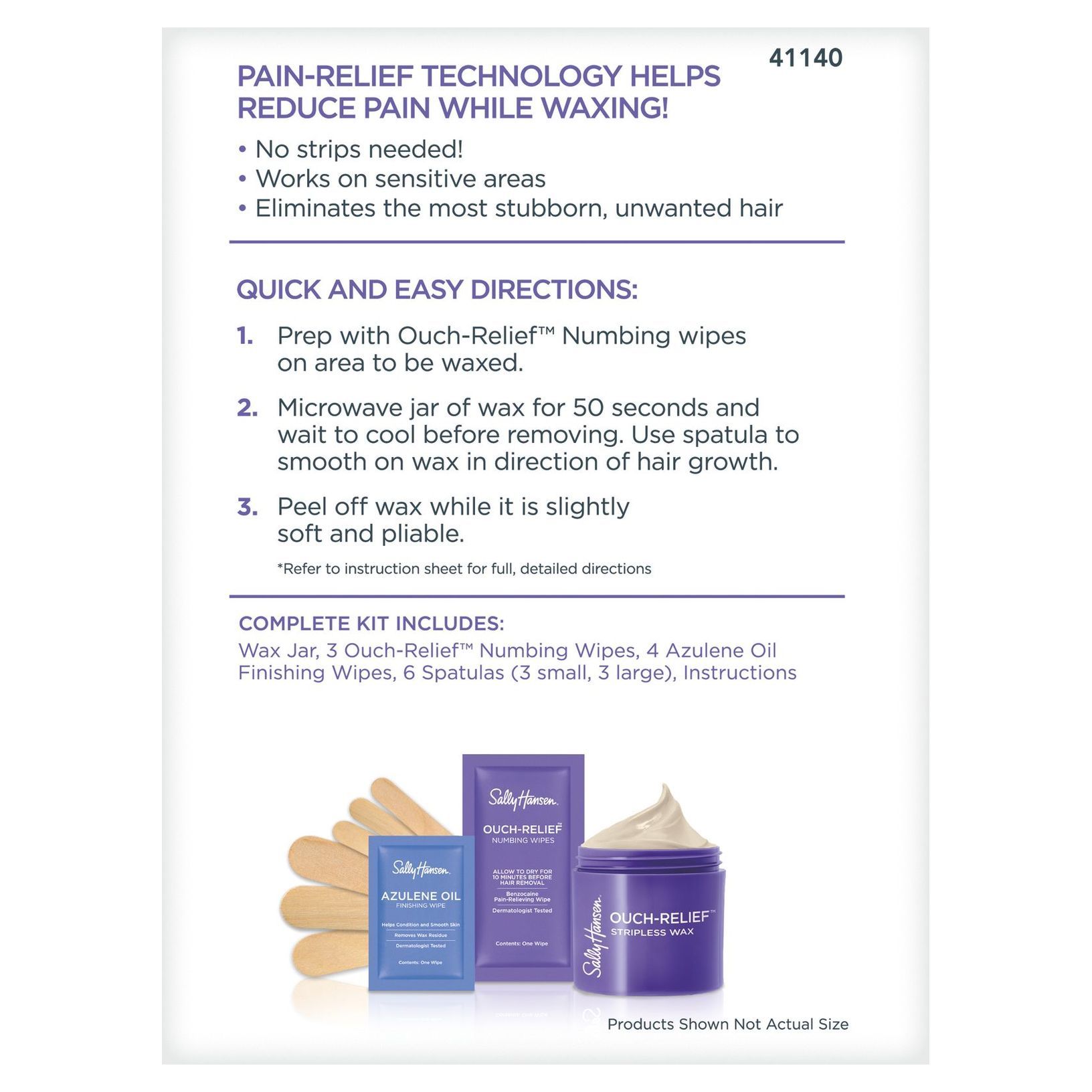Ouch-Relief Stripless Hard Wax kit | Sally Hansen®