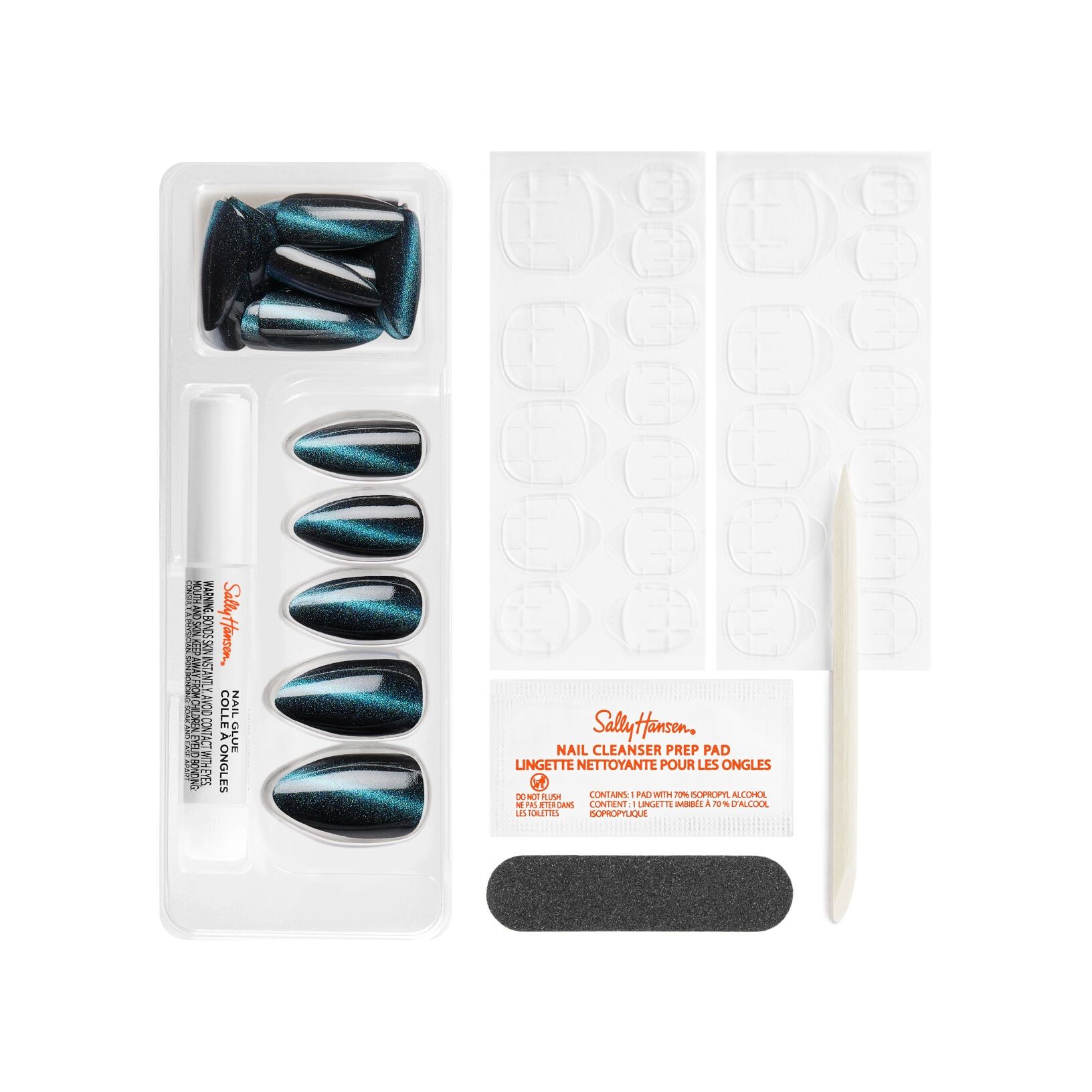 Sally Hansen Salon Effects Perfect Press-On Nails - SAPPHIRE SPIN - 3616306824089 - 2 - Image 2 of 10