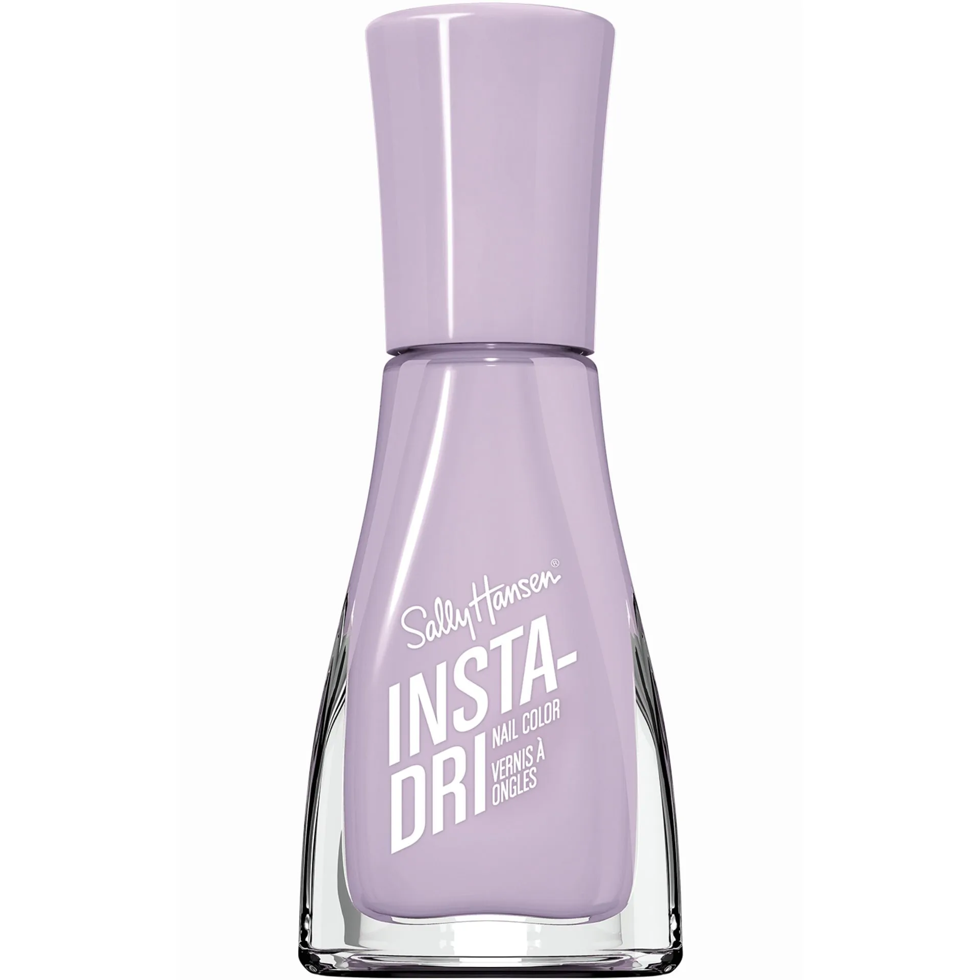 Sally Hansen INSTA-DRI® nail color in Heather Hustle, a light lavender shade.