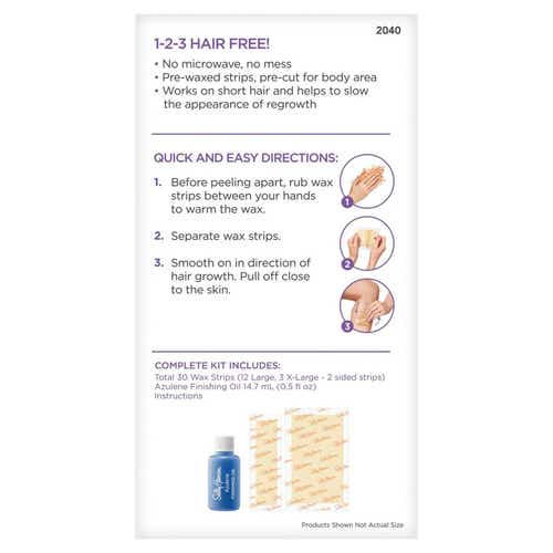 Hair Remover Wax Strip KIT (body) - Hair Remover Wax Strip KIT - 00074170418187 - 2 - Image 2 of 3