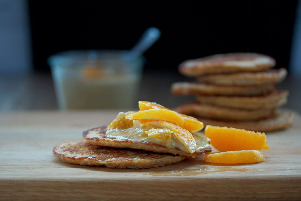 pancakes with creamy cashew sauce