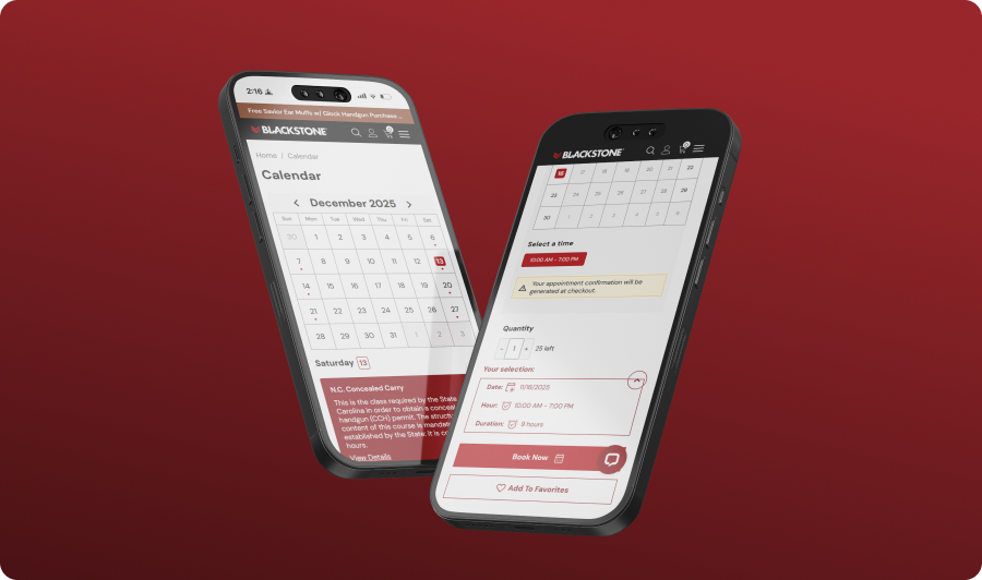 Blackstone shooting event booking