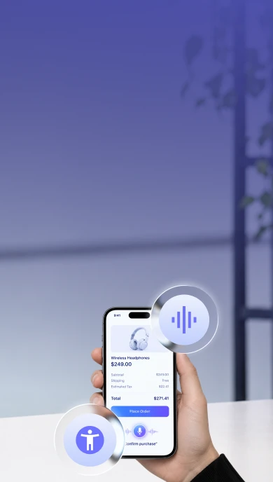 Large Desktop banner with phone highlighting icons