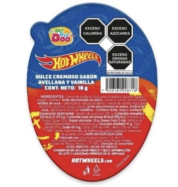 Dulce cremoso Hot Wheels