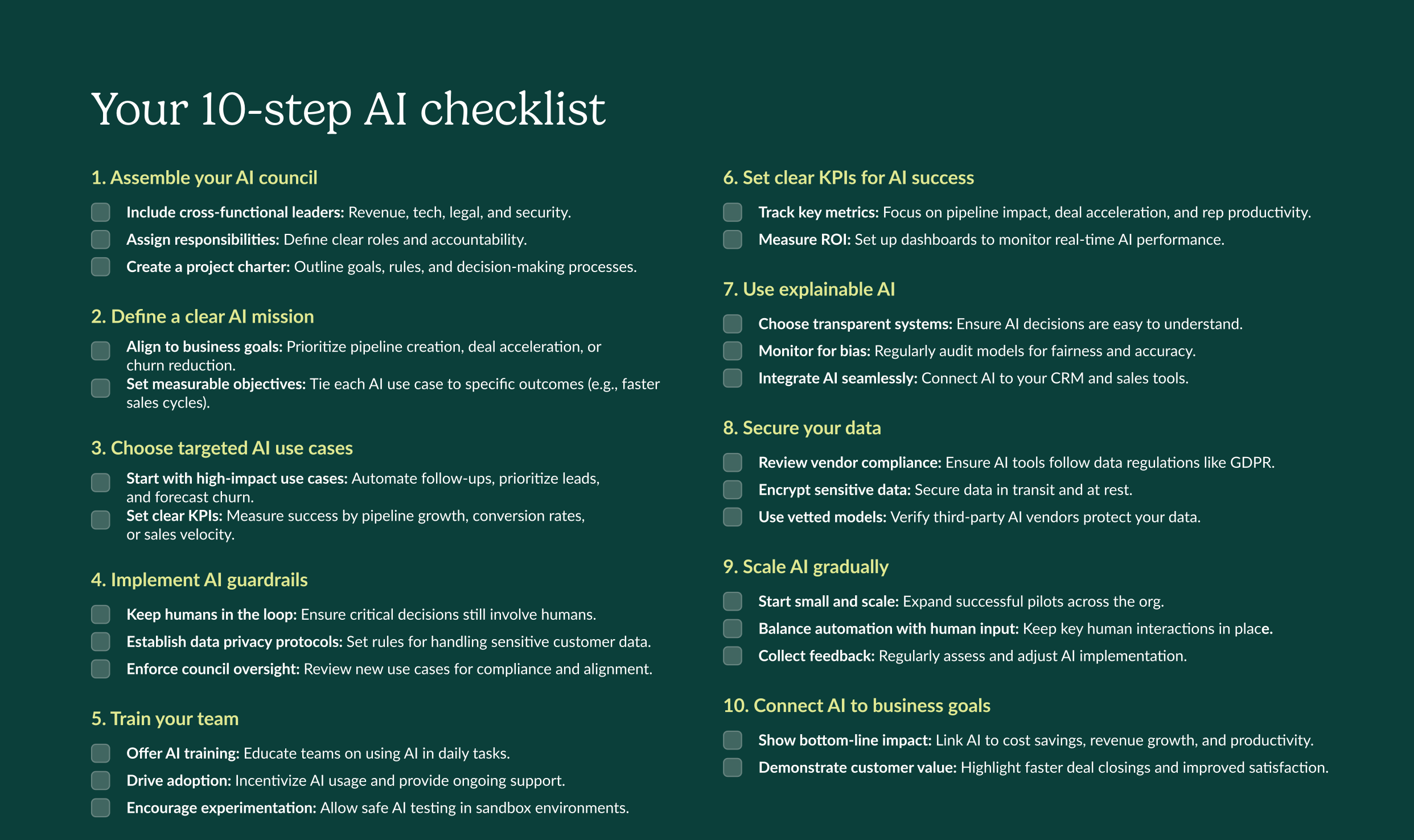 AI_10 Step_Checklist