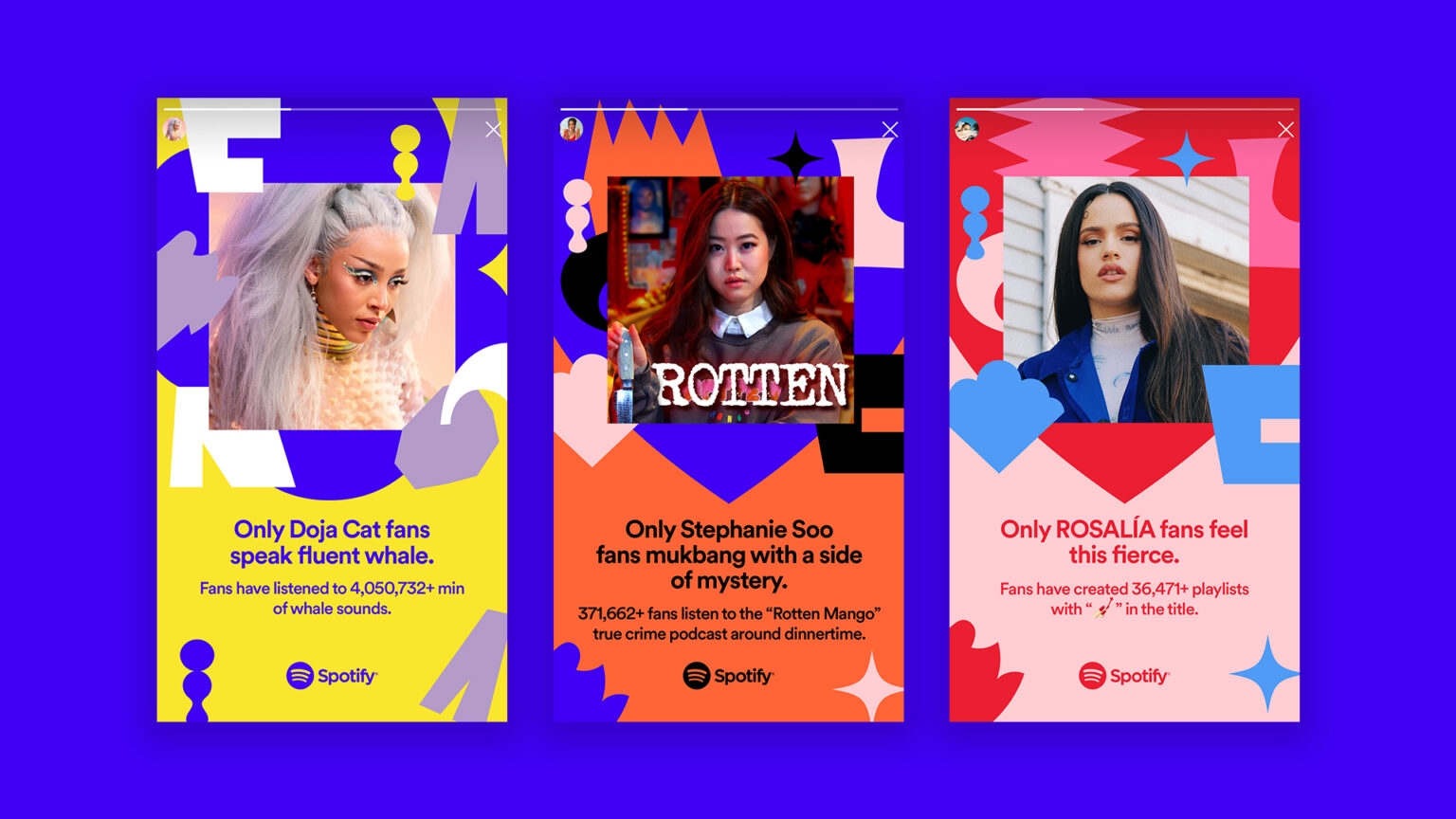 spotify product marketing cards