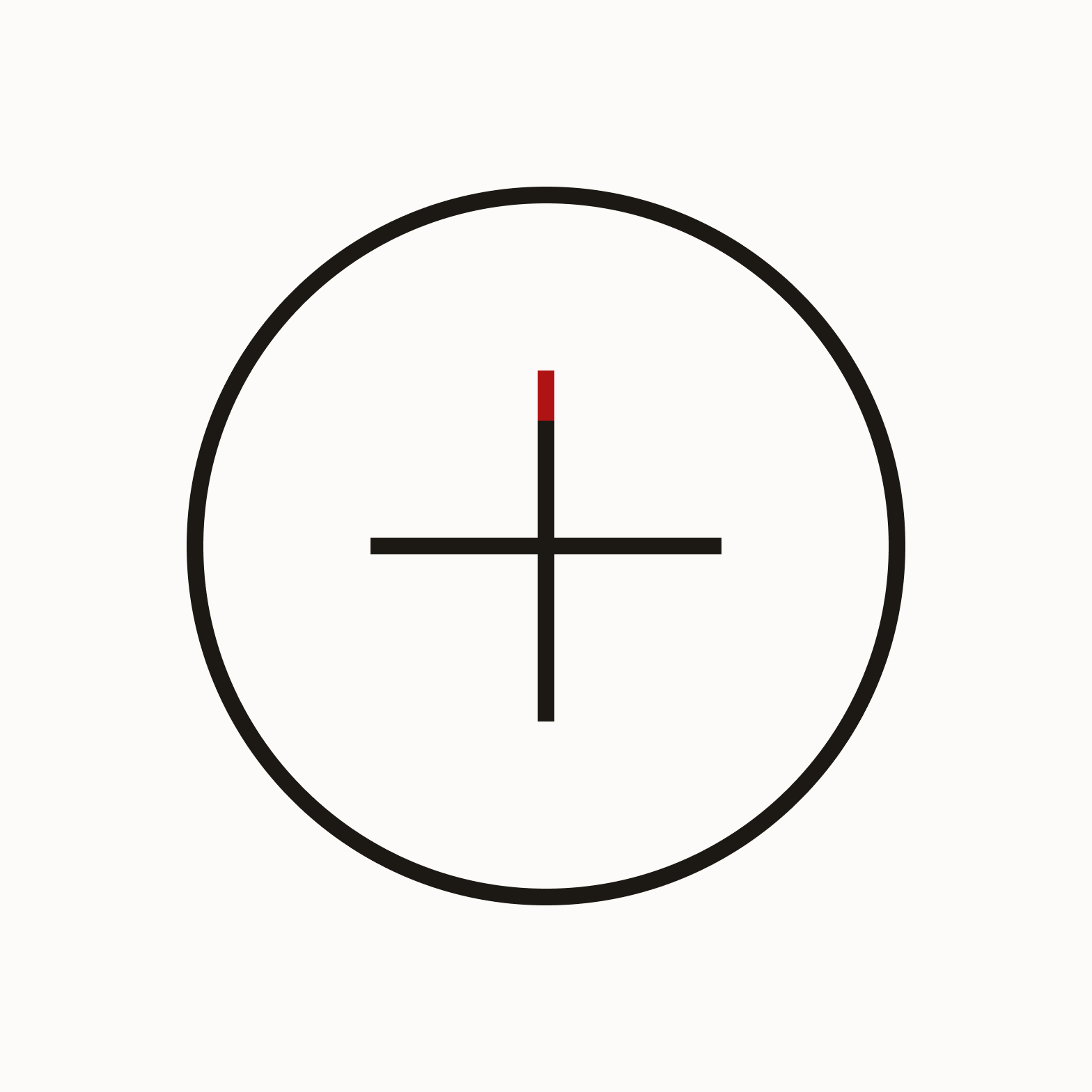 Icon with square end point.