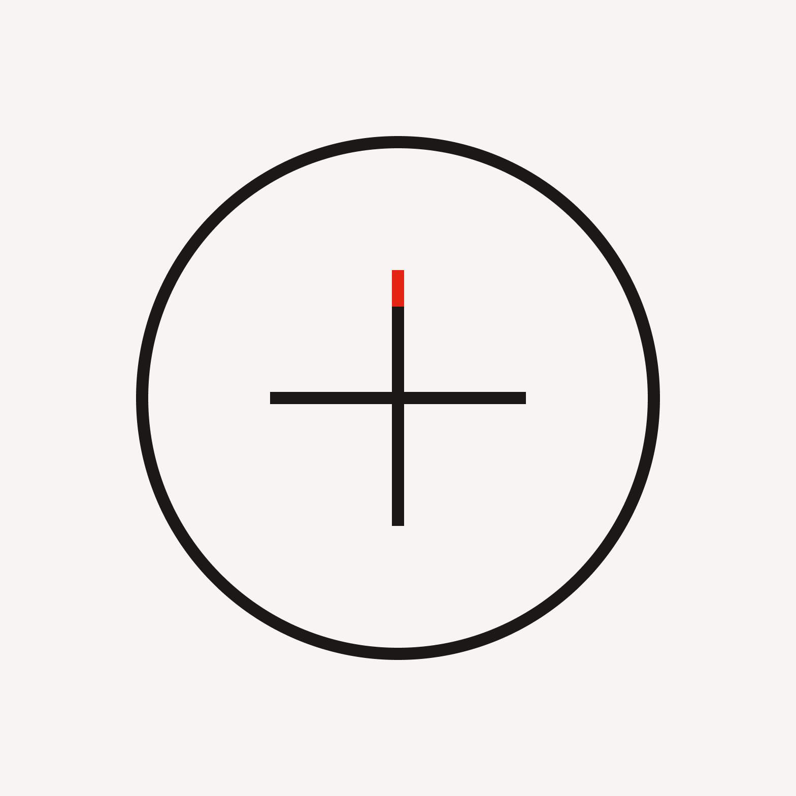 Icon with square end point.