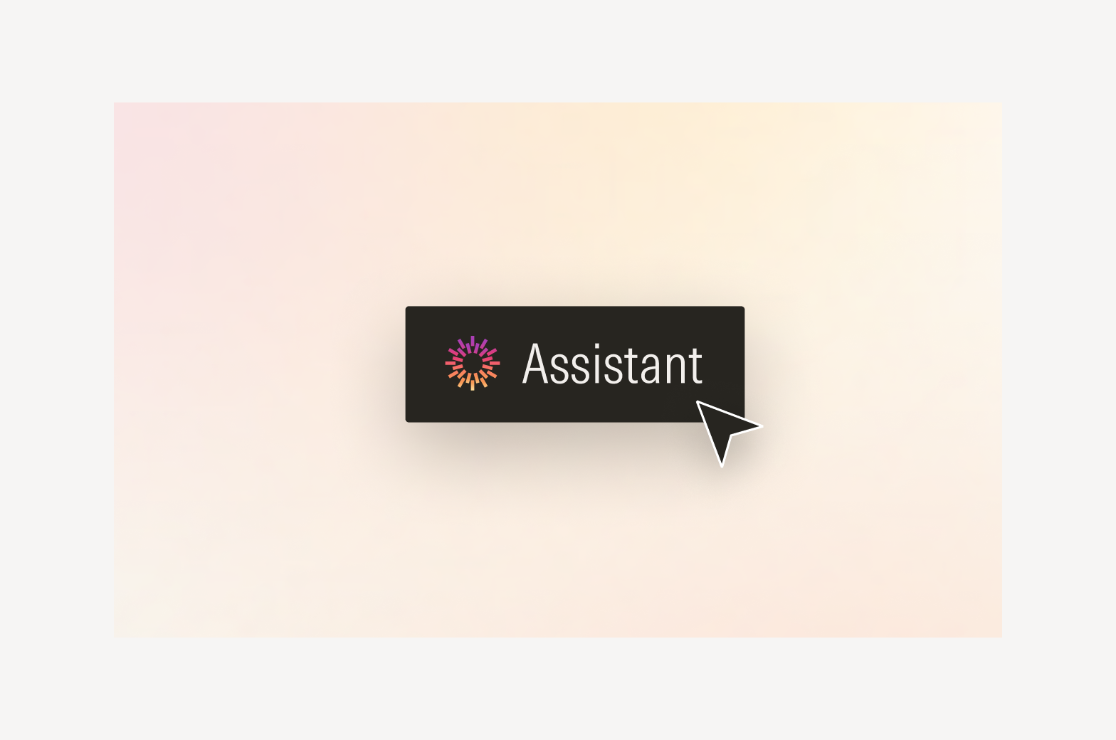 Illustration of button and cursor floating on textured color background.