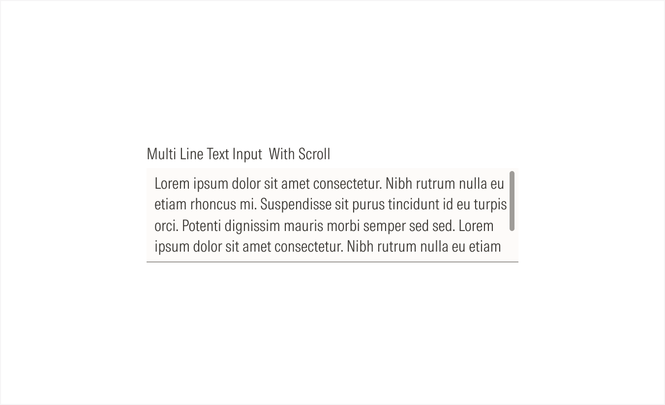 Multi-line With Scroll Bar Active