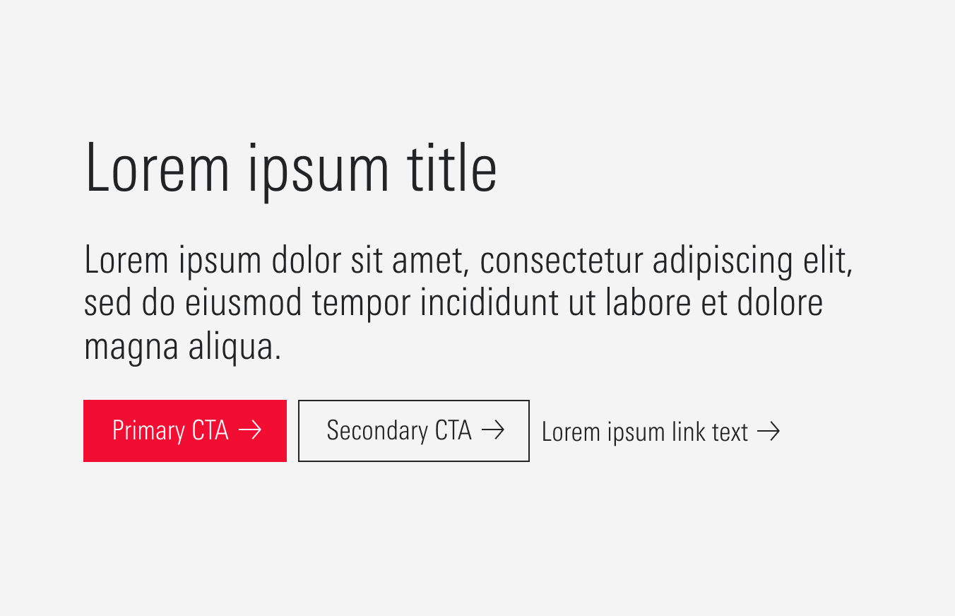Text block variant: Primary Hero