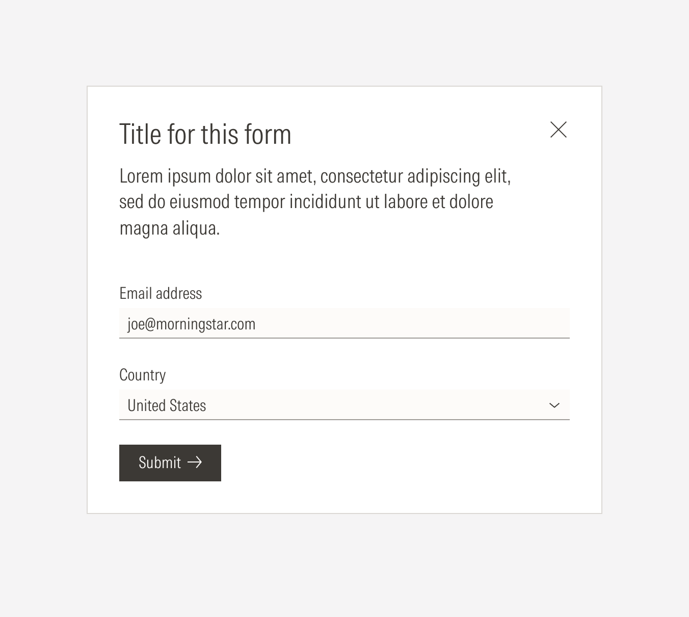 Form modal variant