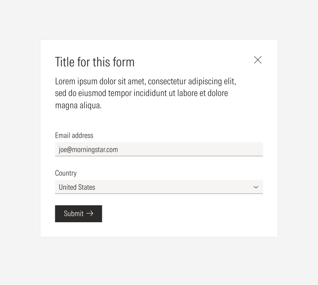Form modal variant