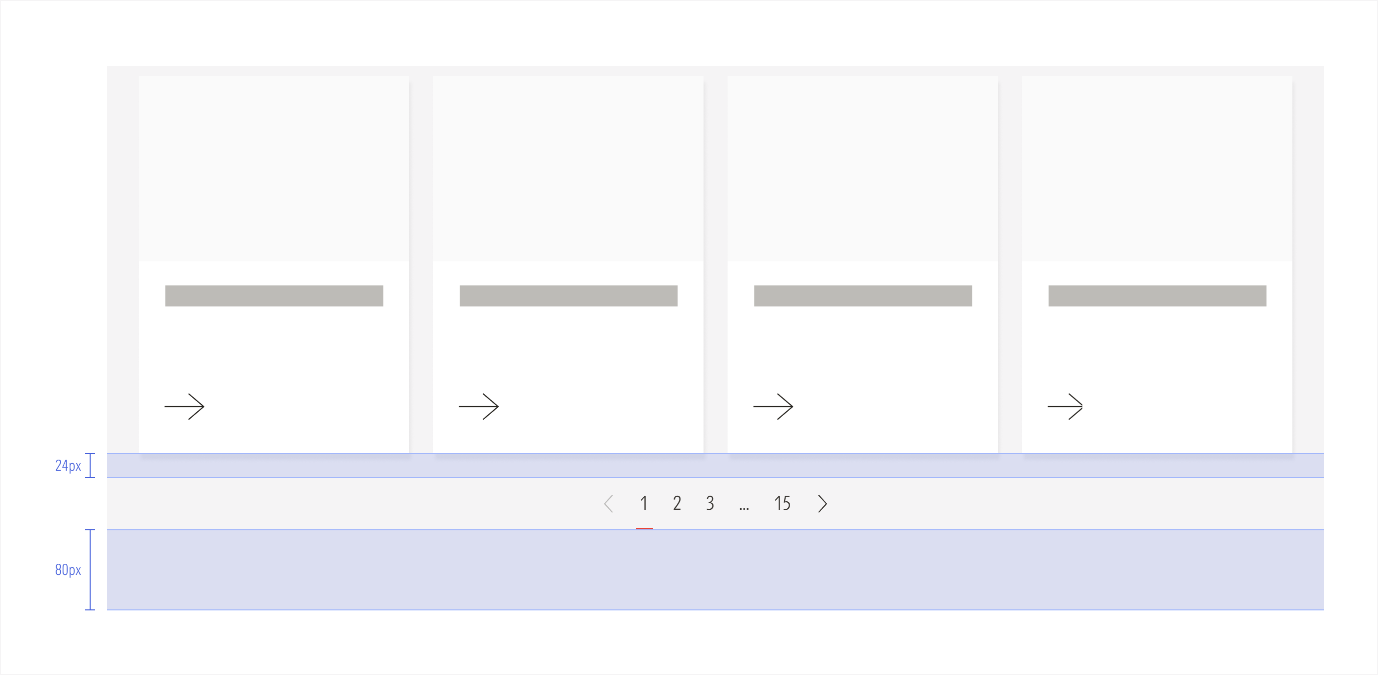 Shows the component spacing from other groups of content.
