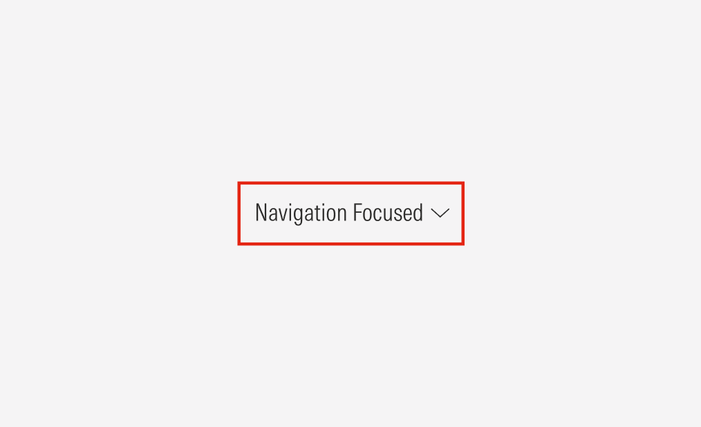Navigation button on its focused status