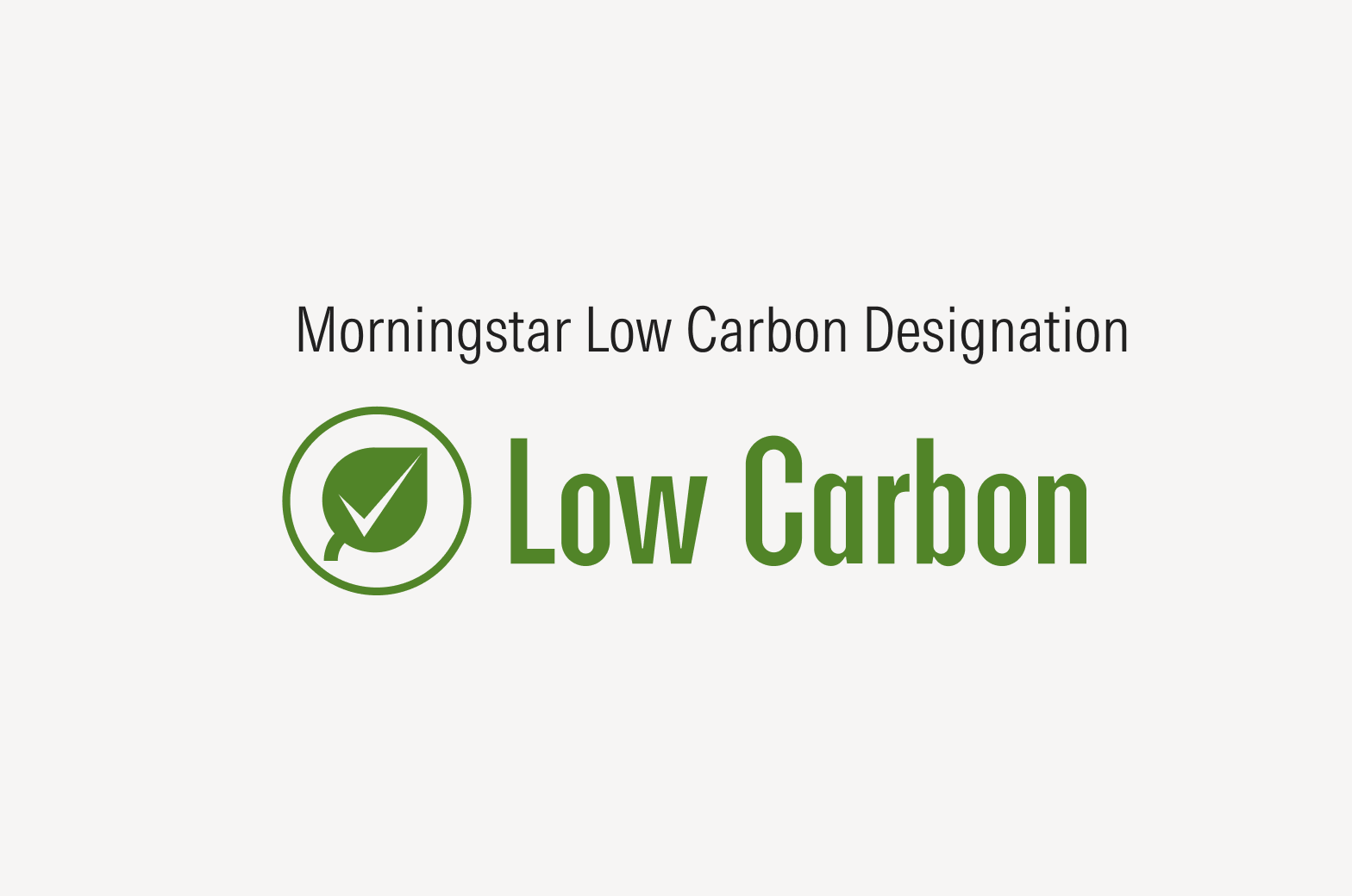 Low Carbon Designation beneath text label.