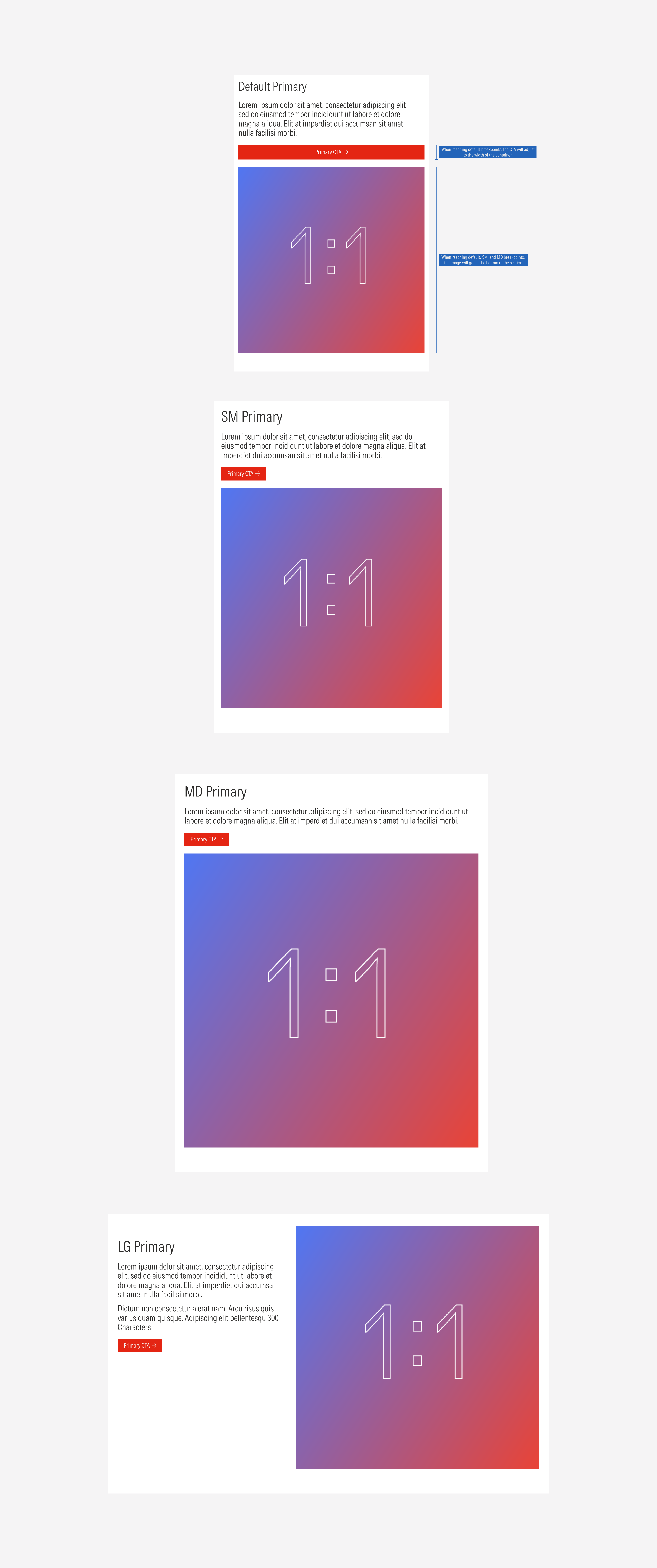 Primary hero boxed variant sizing guidelines