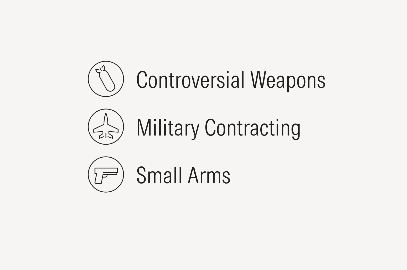 Defense and Military icons.