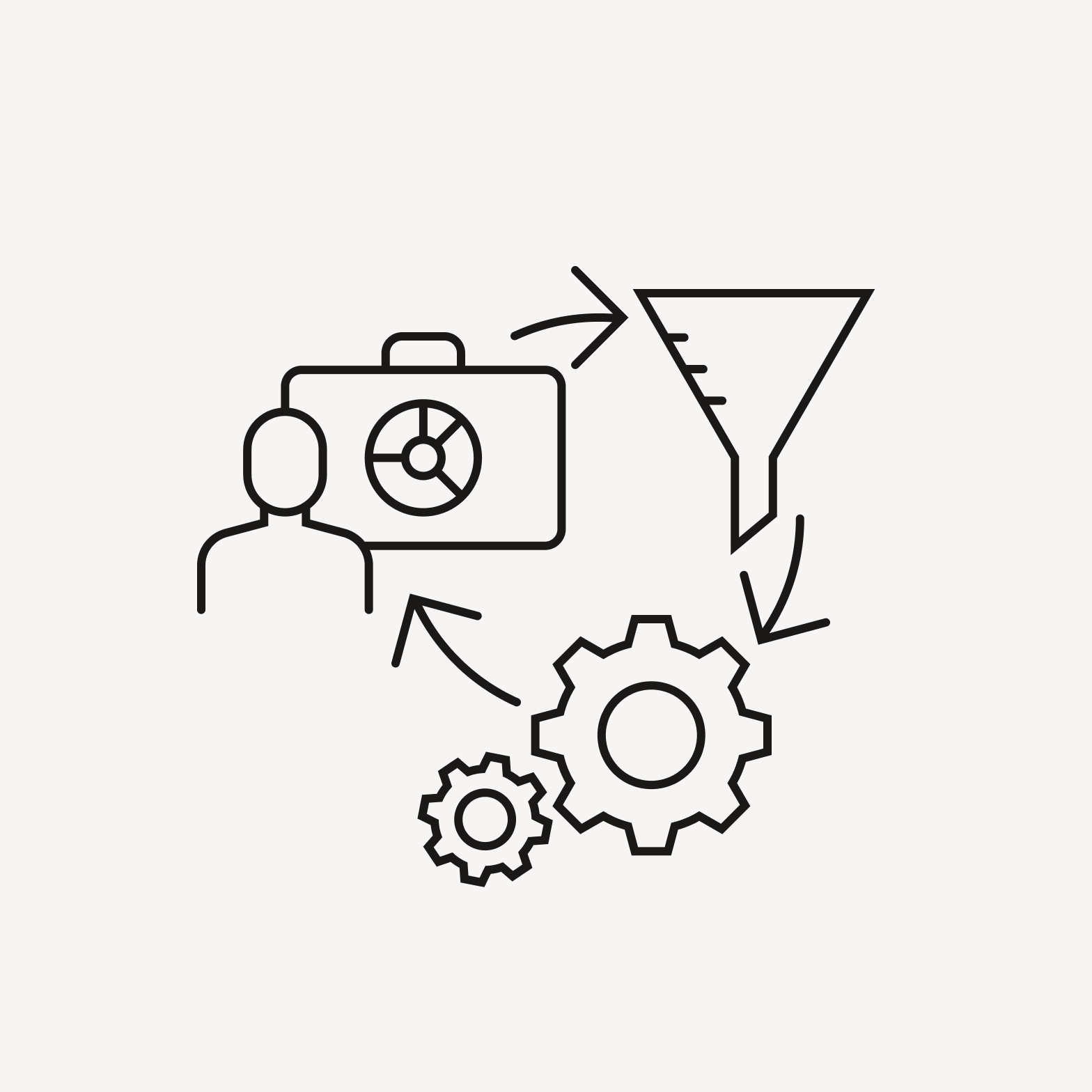 Overly complex composite icon consisting of many individual icons.