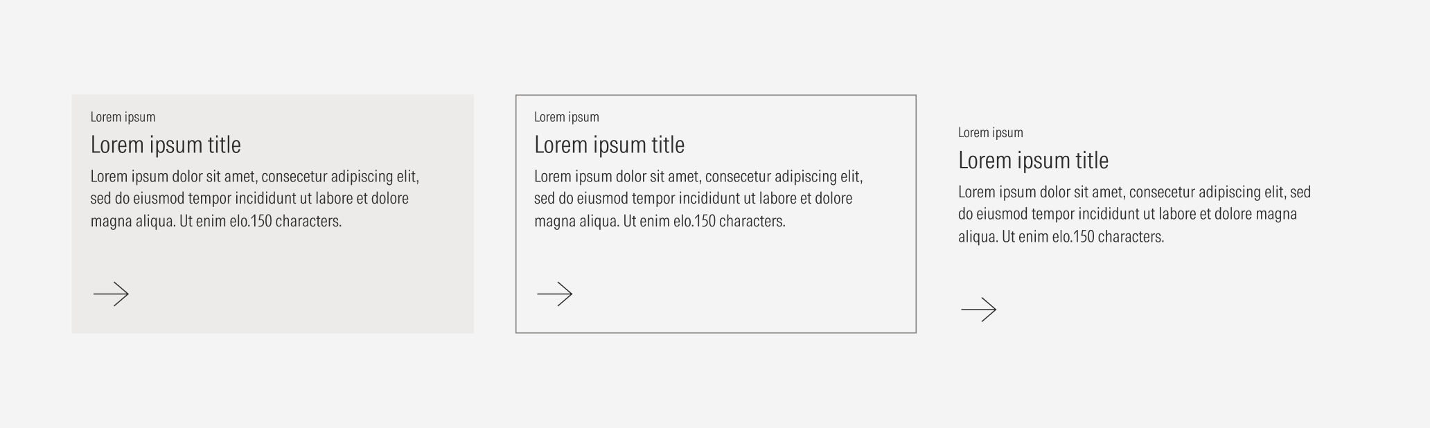 General Cards: Text block only type