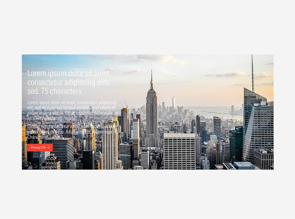 White text on top of a photo looks illegible