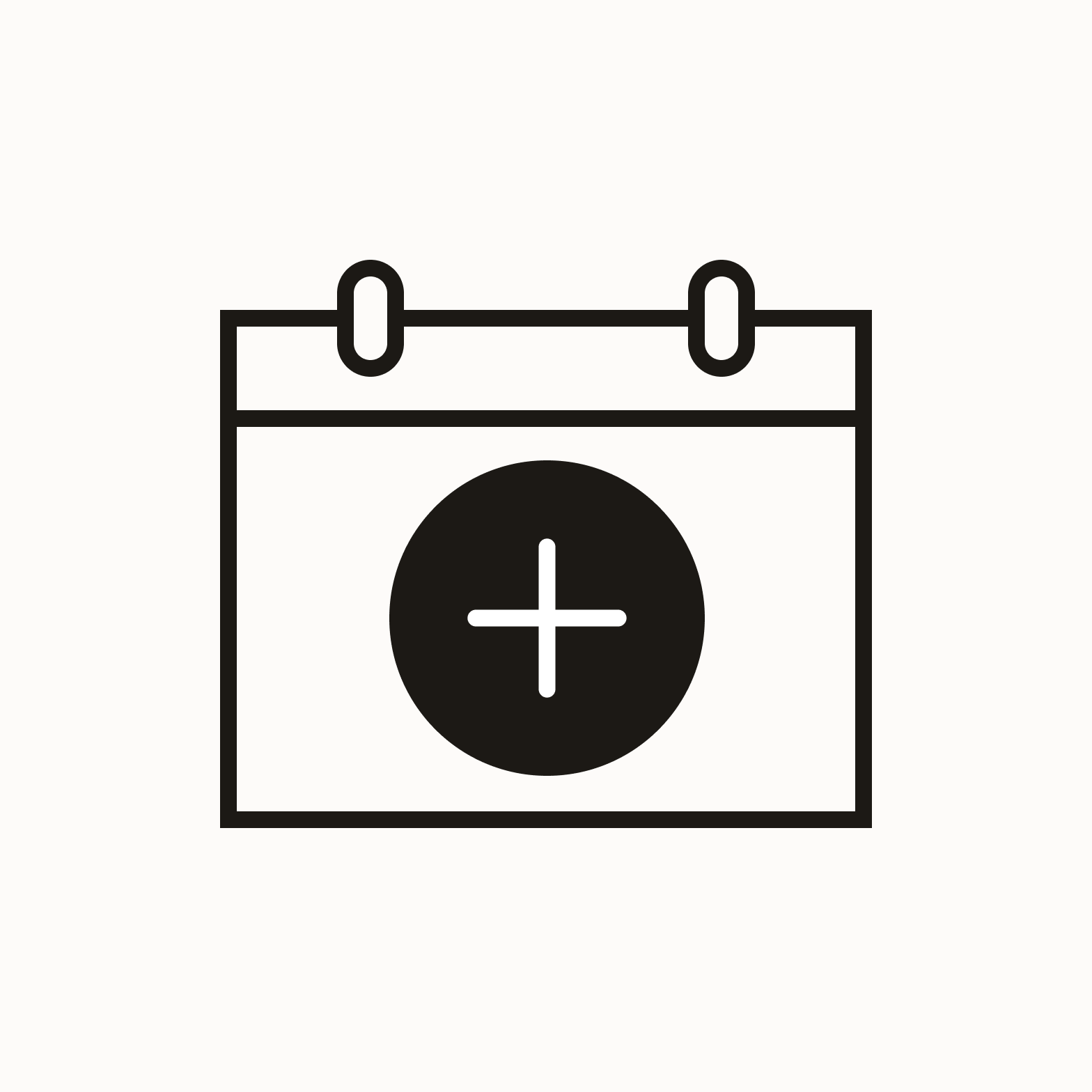Outlined icon with a filled in section.
