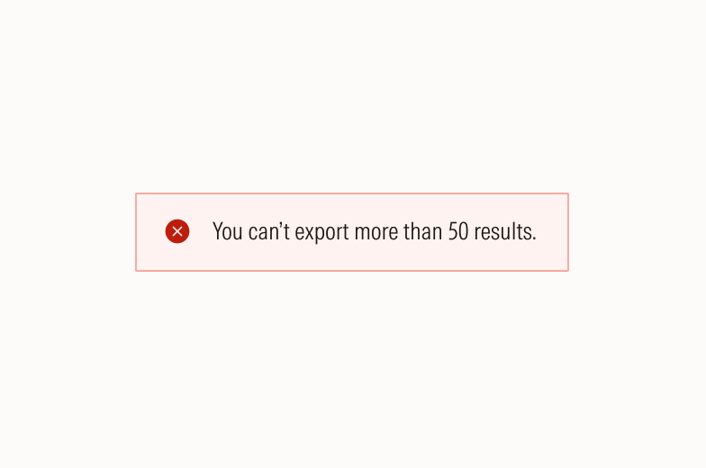 Example of a vague error message.