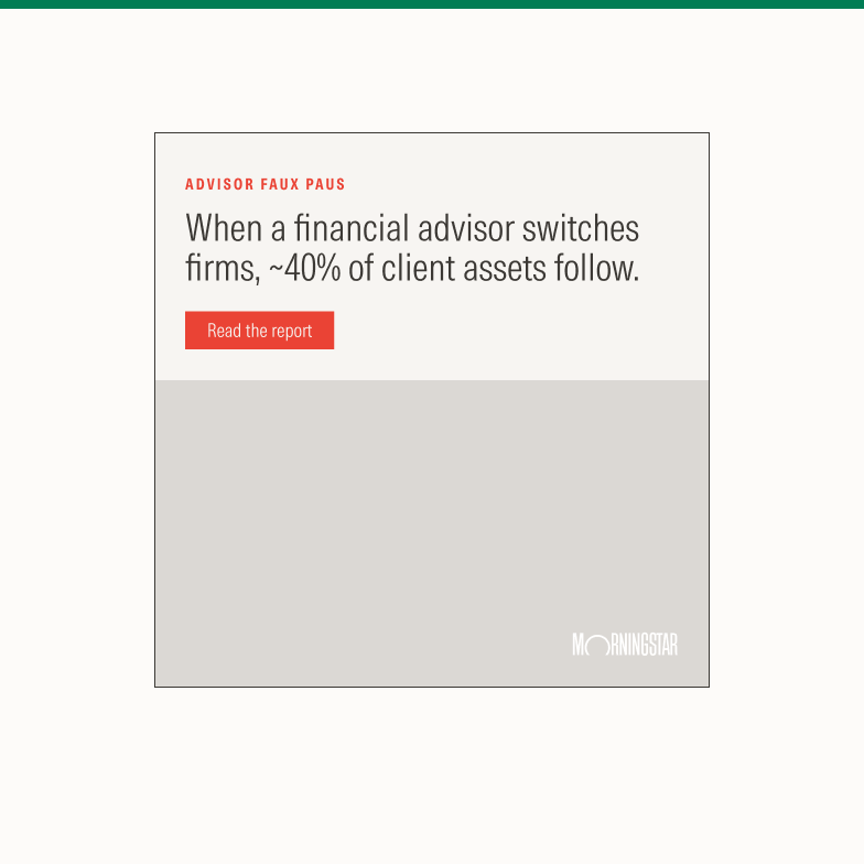 Headline example: When a financial advisor switches firms, ~40% of client assets follow.