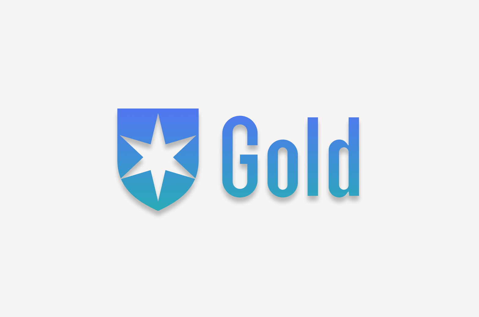 Medalist Rating in color gradient with drop shadow.