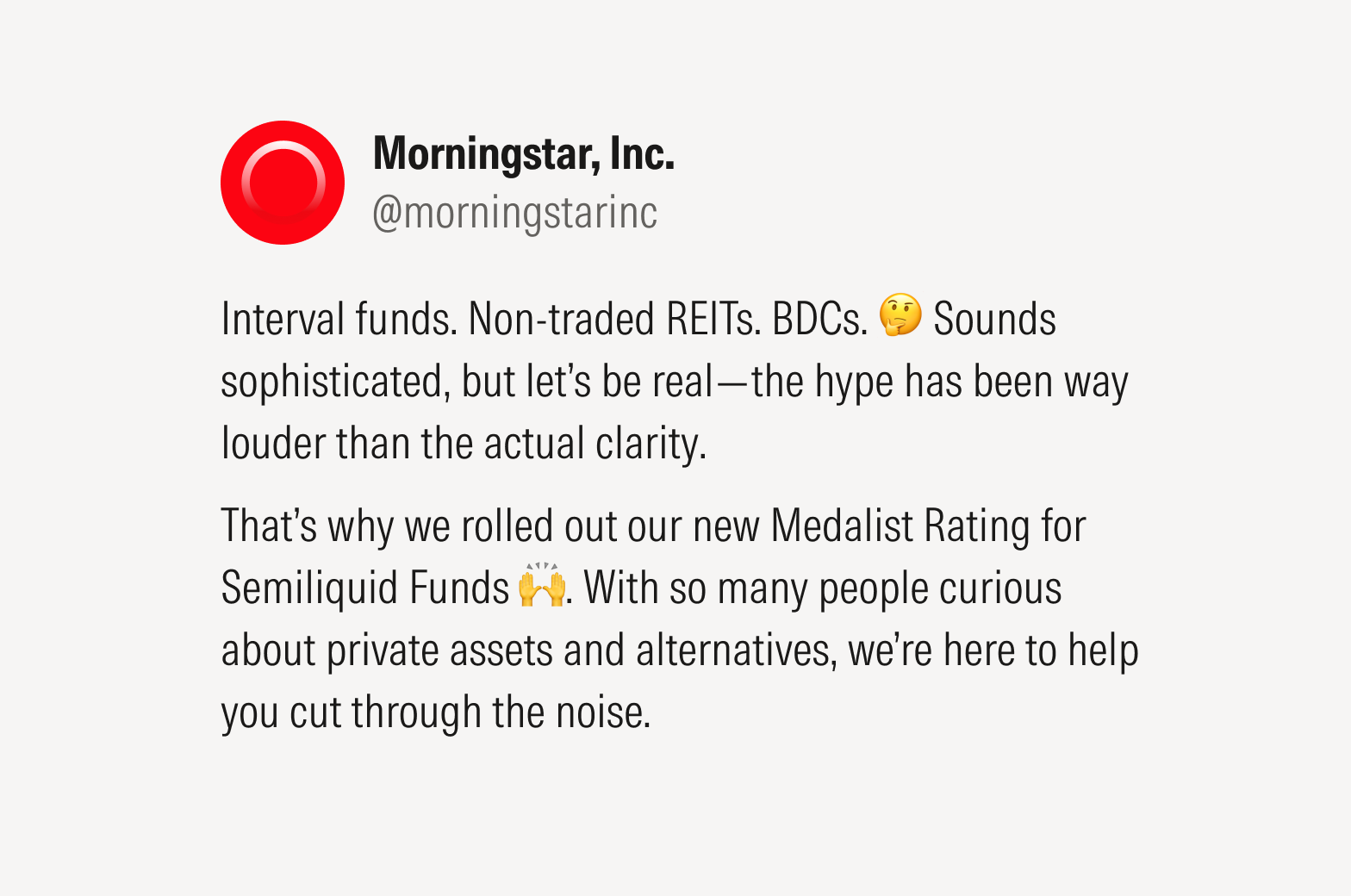 Sample social media post