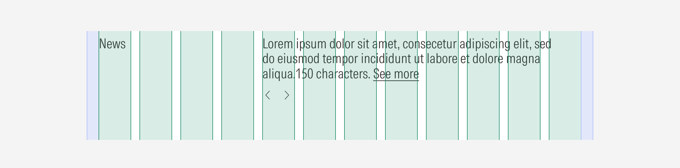 Shows the LG max columns overlayed the news component