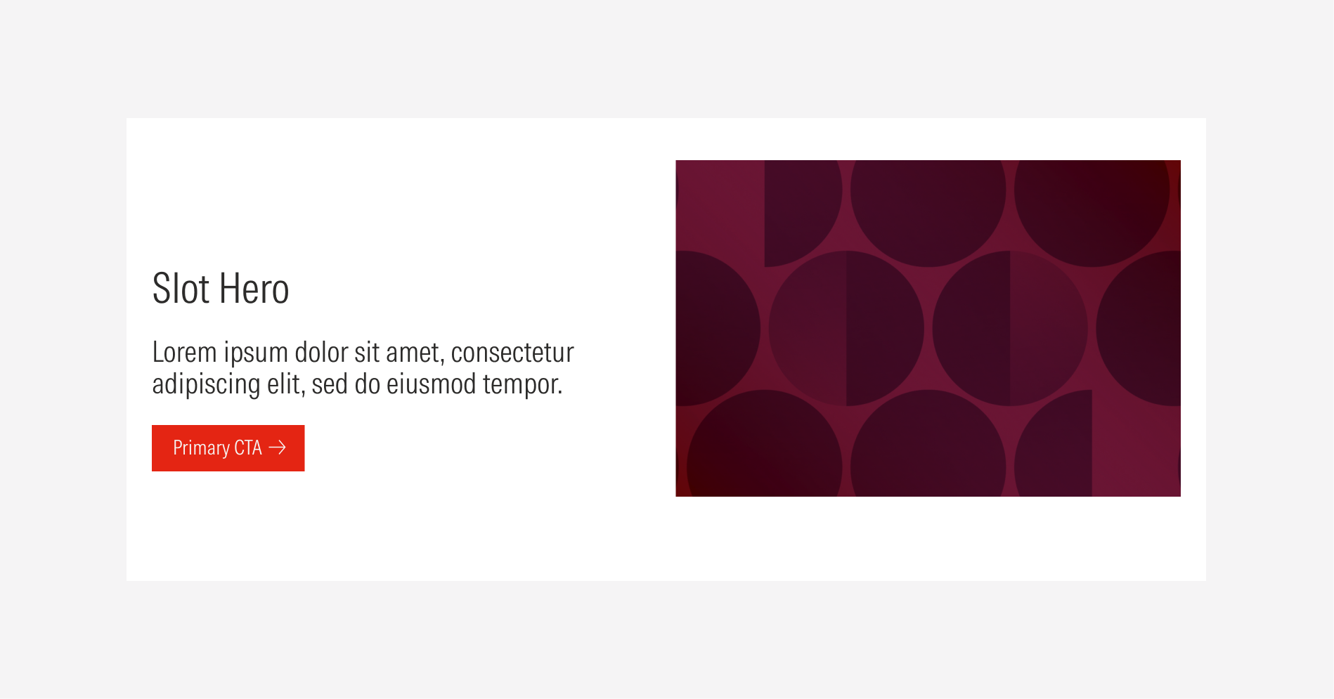 How not to align the text block in the Slot hero