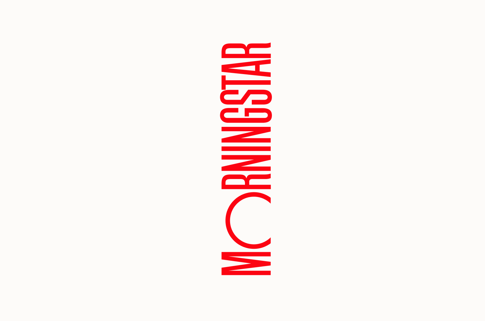 Logotype vertically oriented.