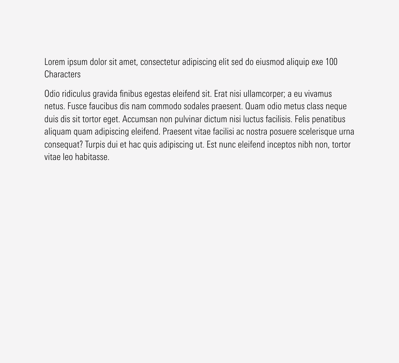 Text block variant: Content text with Body + Body