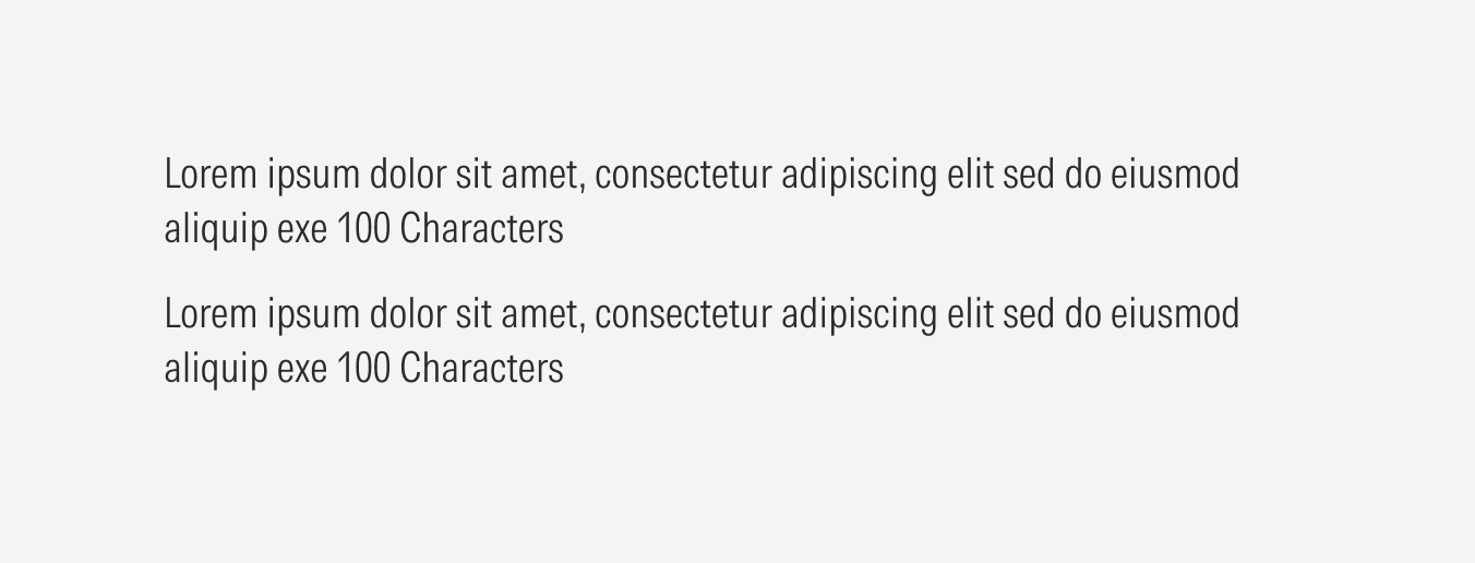 Text block variant: Content text with Body + Body