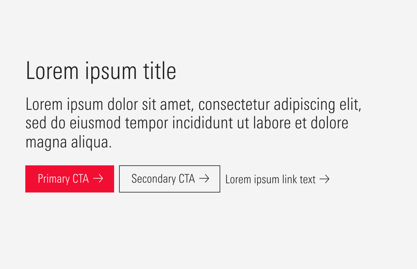 Text block: secondary hero variant