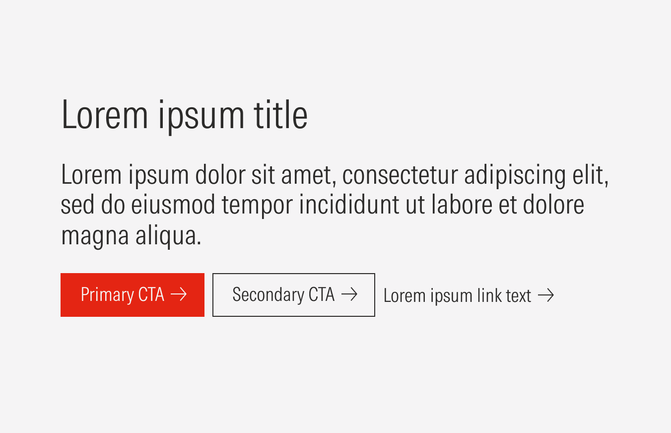 Text block: secondary hero variant