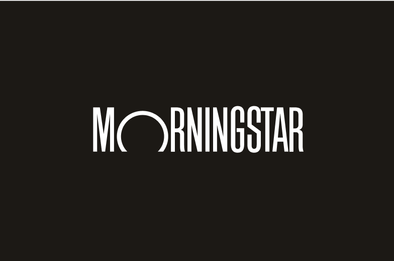 White logotype on dark background