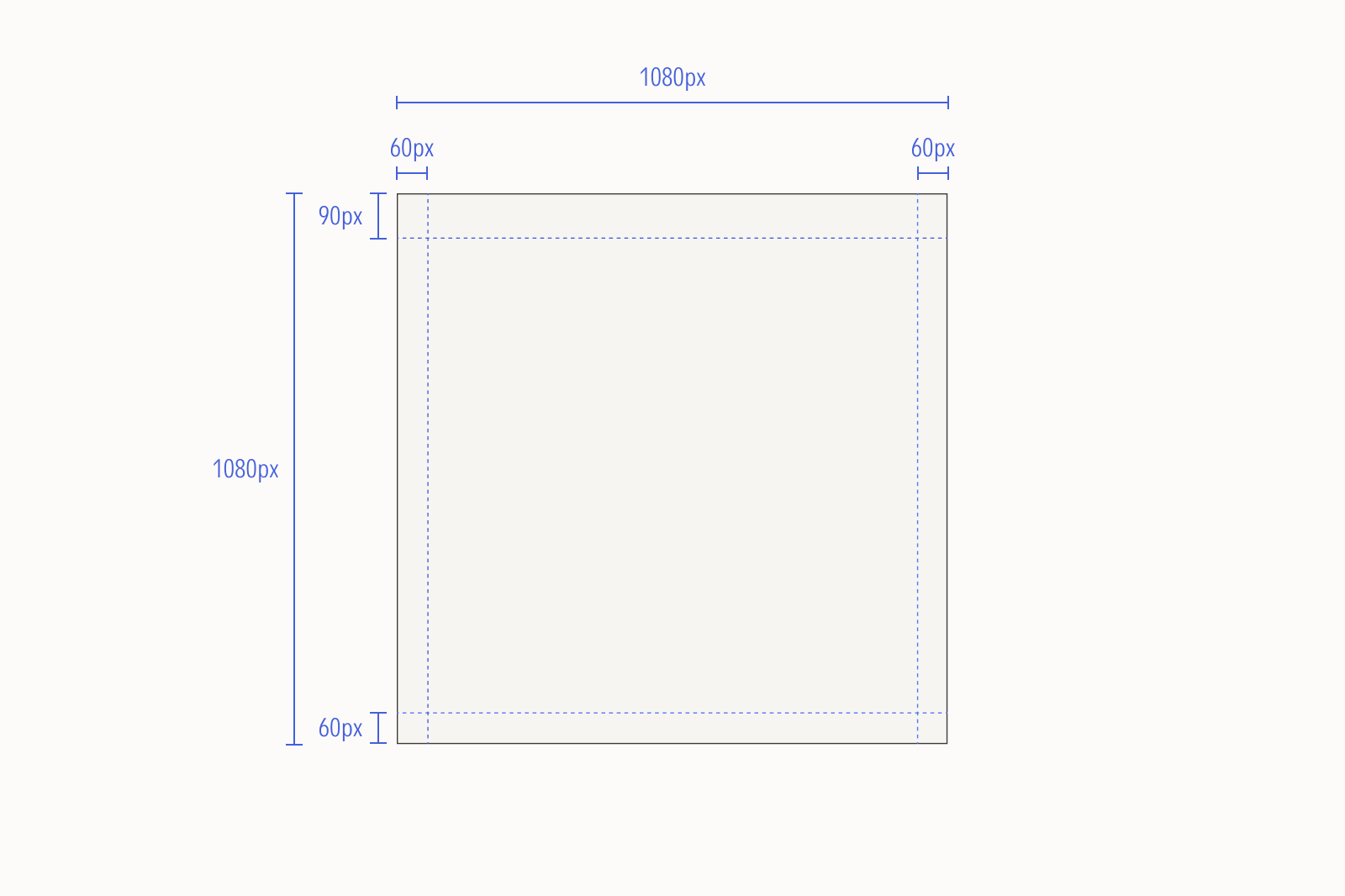 Grid dimensions for square LinkedIn ad