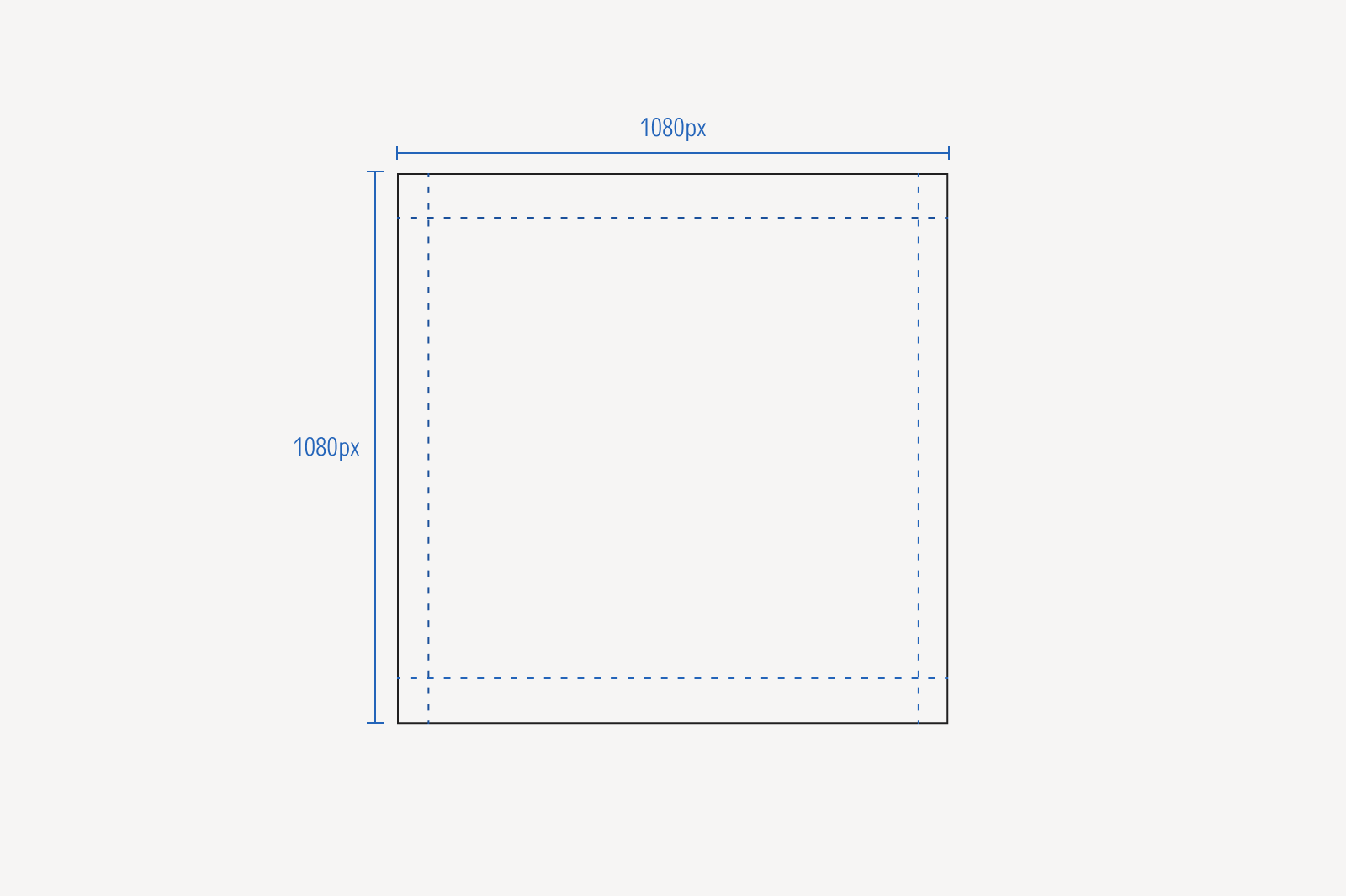 Grid dimensions for square LinkedIn ad