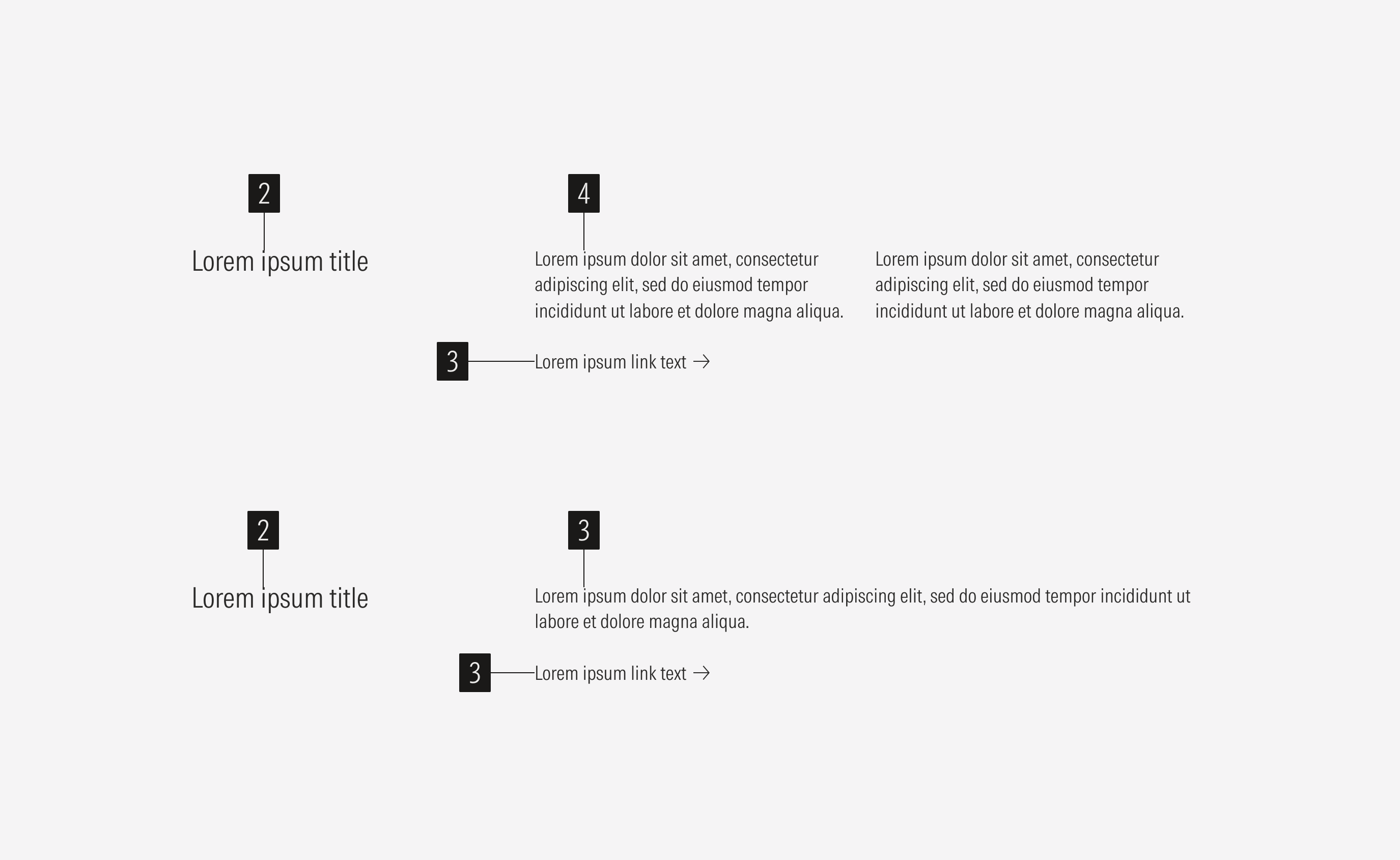 Overall anatomy of the horizontal text block variant
