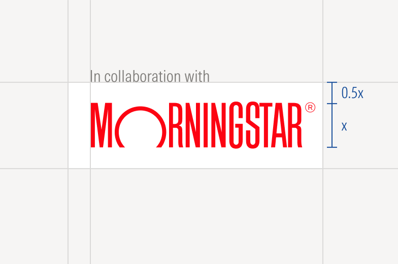 Example of vertical co-marketing Morningstar logo lockup.