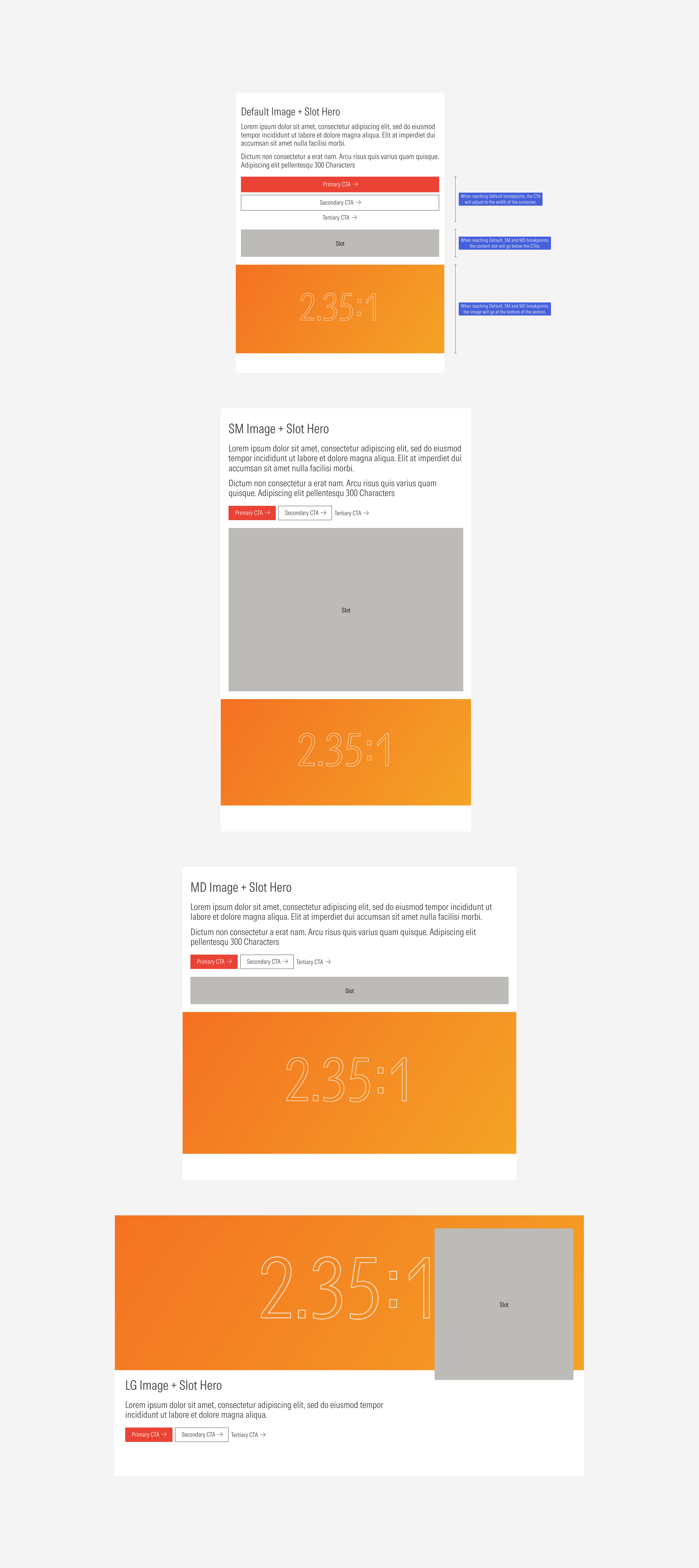 Sizes for the image and slot hero