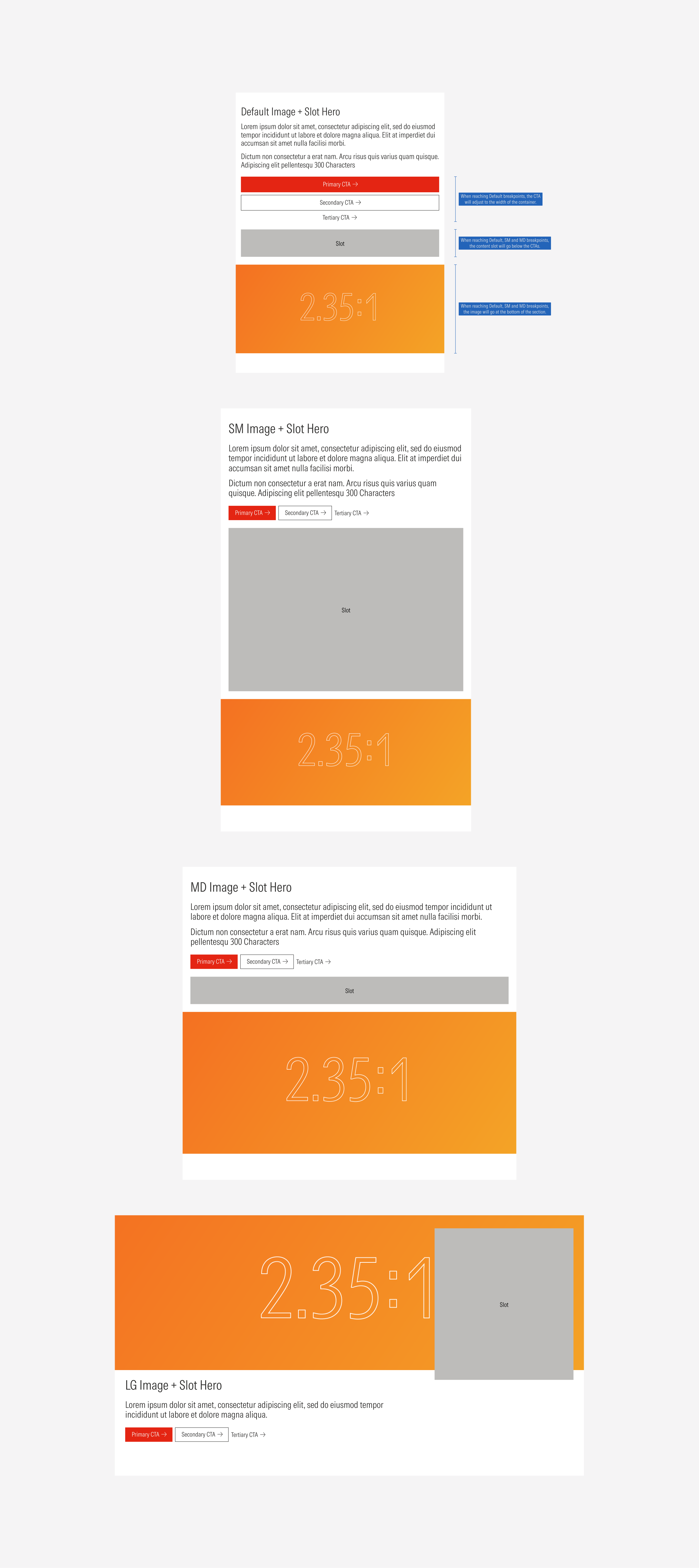 Sizes for the image and slot hero