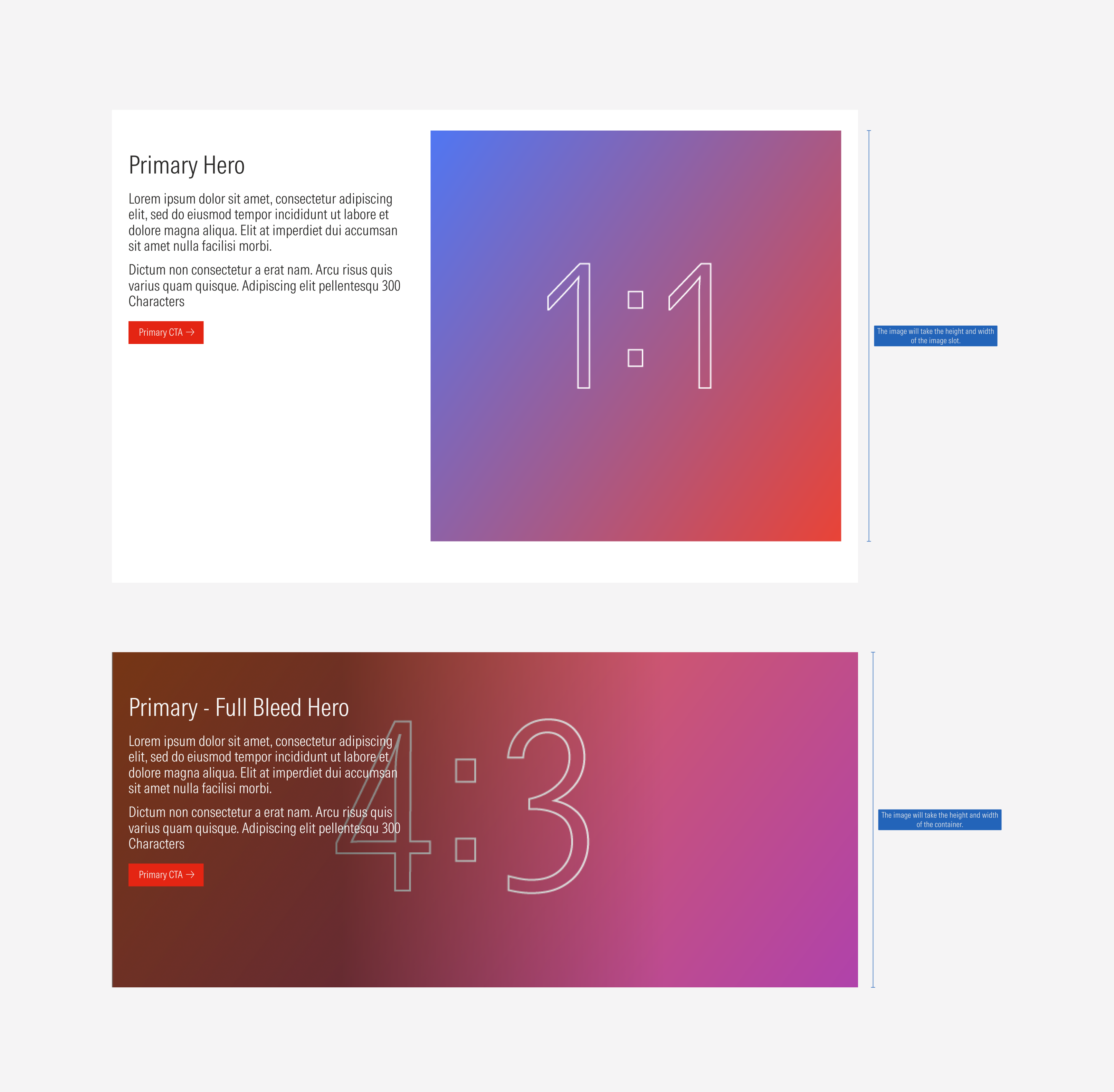 Primary hero image types