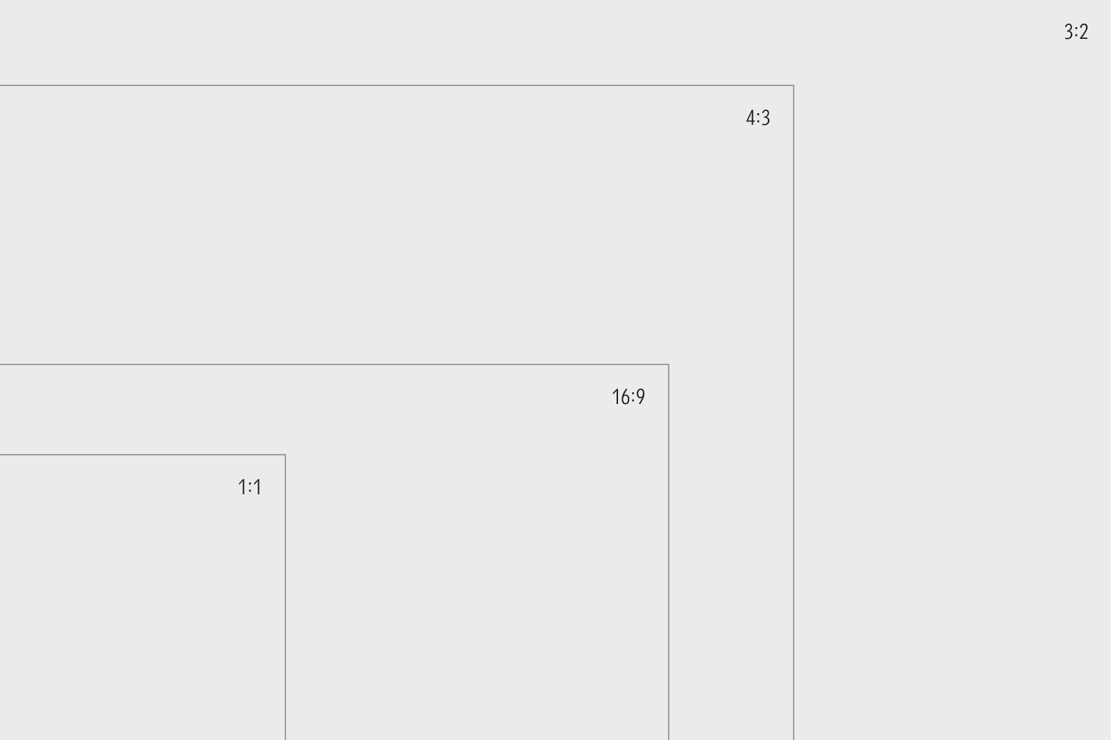 Diagram of common aspect ratios.